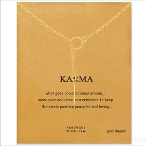 Karma necklace - gold or silver